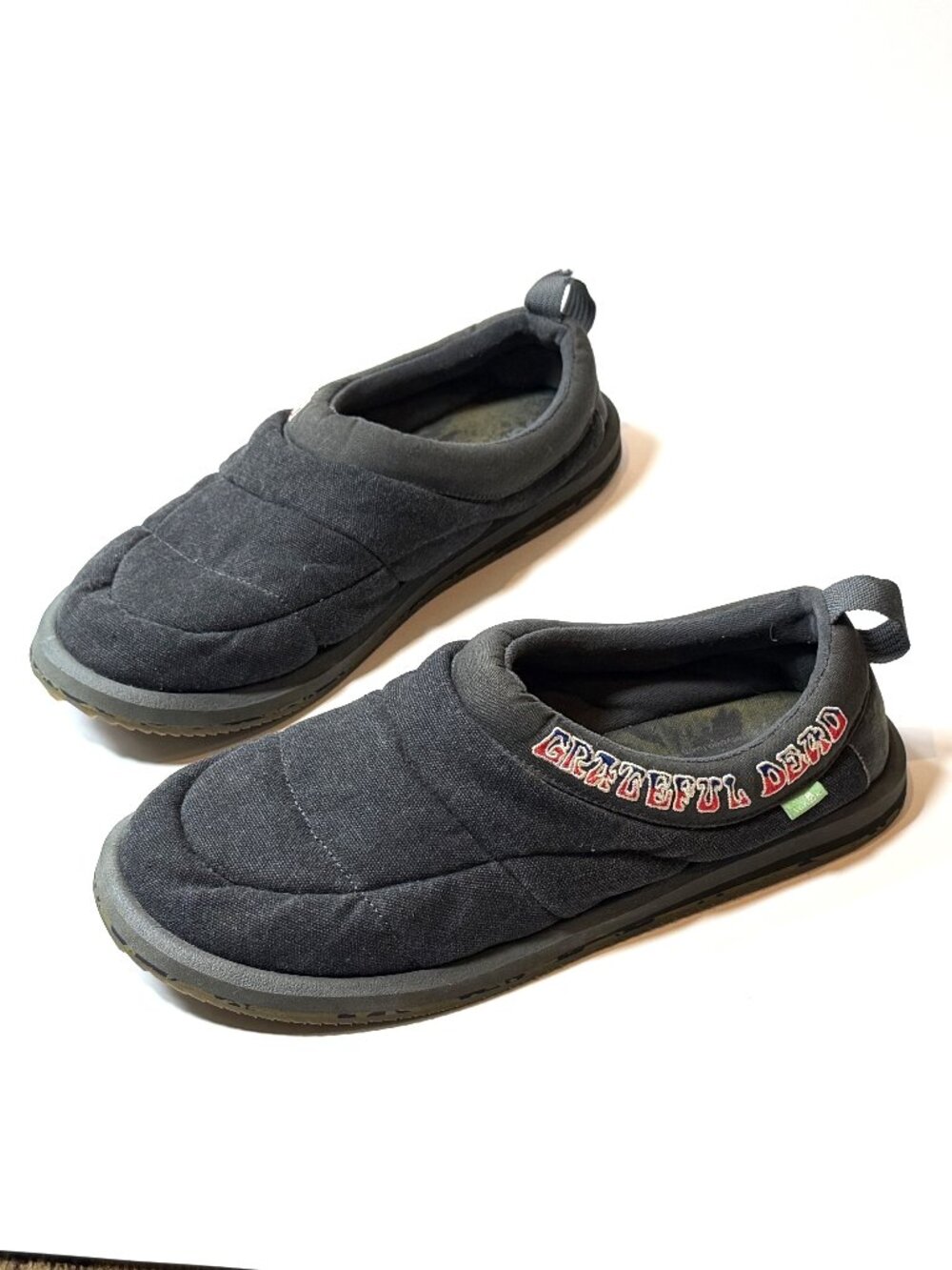 Men's Sanuk Puff N Chill Quilted Grateful Dead Slippers 13
